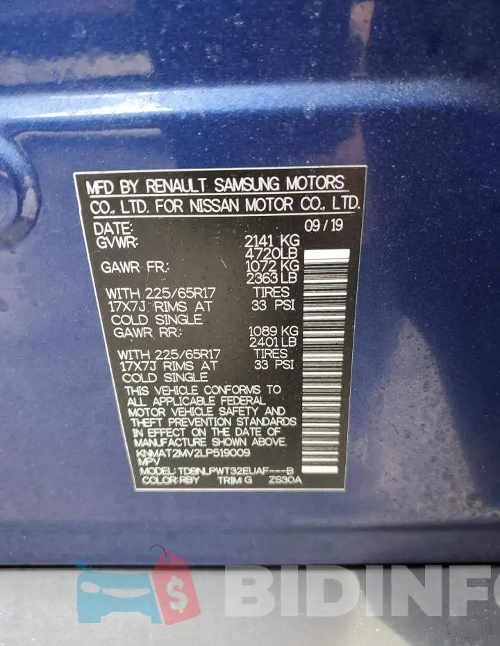KNMAT2MV2LP519009 Photo# 12