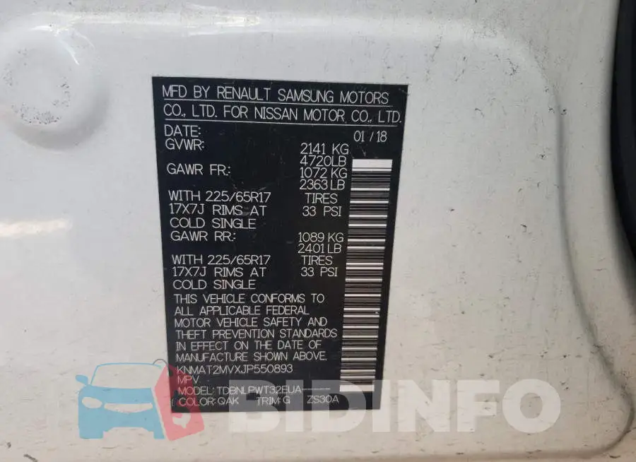 KNMAT2MVXJP550893 Photo# 14