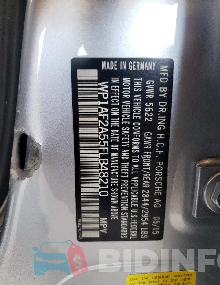 WP1AF2A55FLB48210 Photo# 14