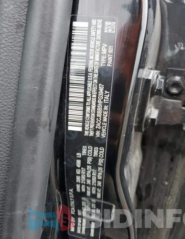 ZACCJBBB5HPG39467 Photo# 12