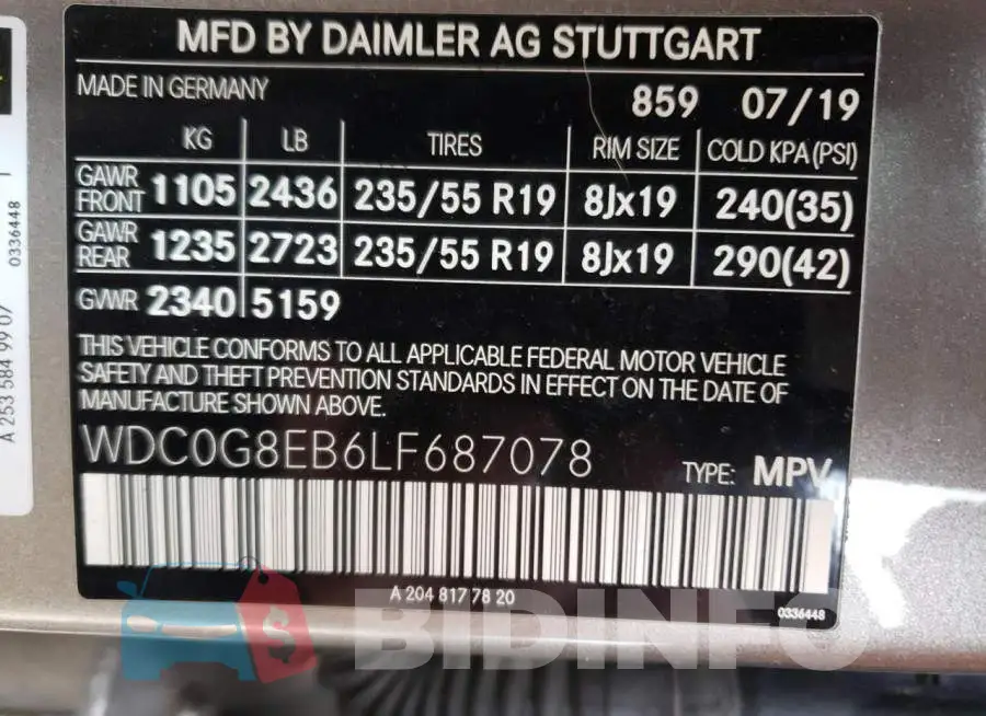 WDC0G8EB6LF687078 Photo# 13