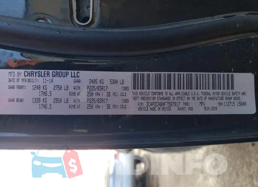3C4PDCABXFT597917 Photo# 12