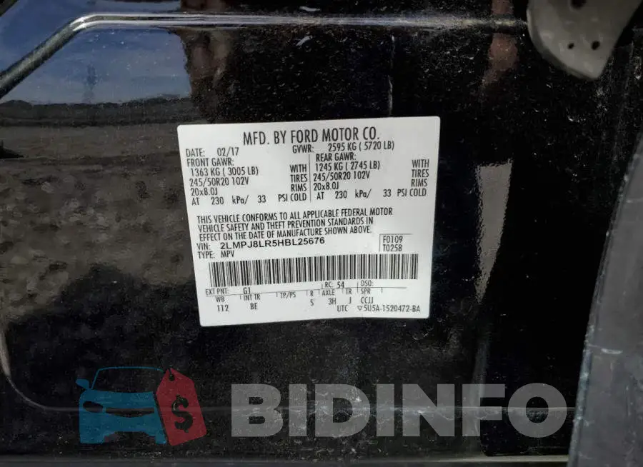 2LMPJ8LR5HBL25676 Photo# 13