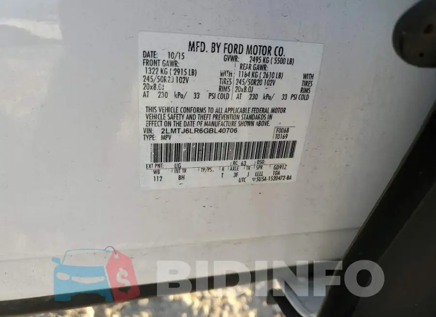2LMTJ6LR6GBL40706 Photo# 14