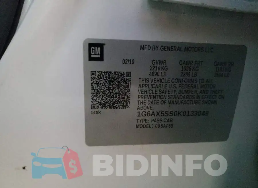1G6AX5SS0K0133049 Photo# 12