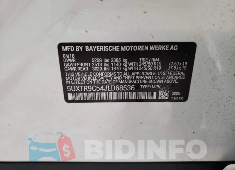 5UXTR9C54JLD68536 Photo# 13