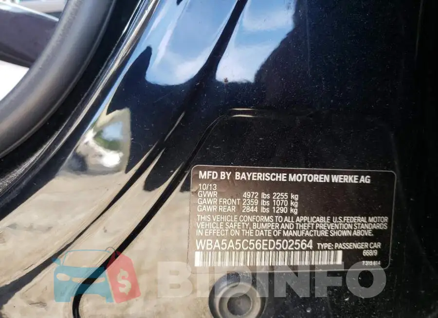WBA5A5C56ED502564 Photo# 12