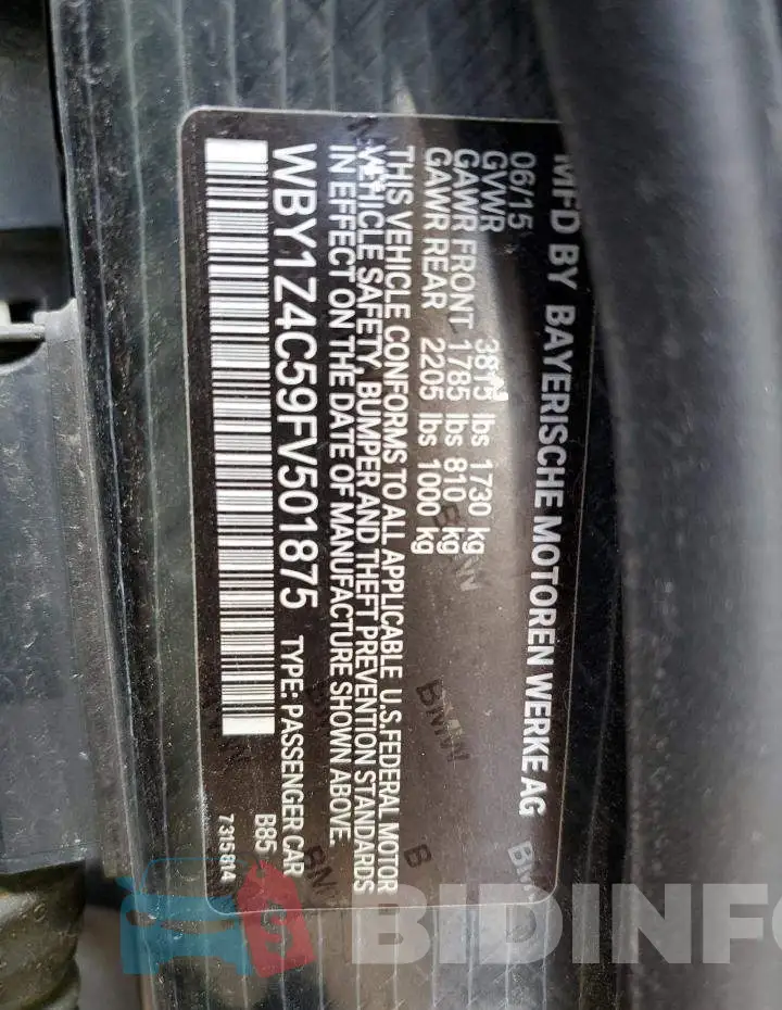 WBY1Z4C59FV501875 Photo# 13