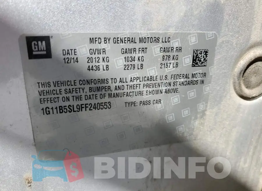 1G11B5SL9FF240553 Photo# 12