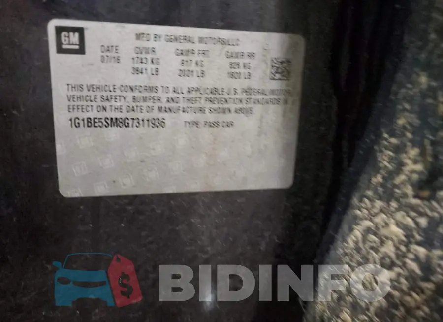 1G1BE5SM8G7311936 Photo# 12