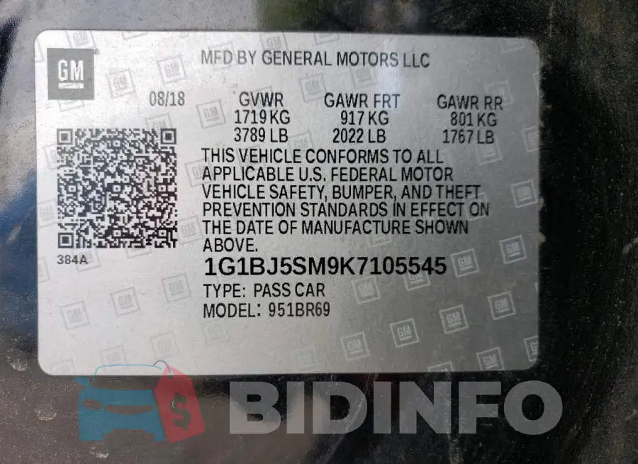 1G1BJ5SM9K7105545 Photo# 12