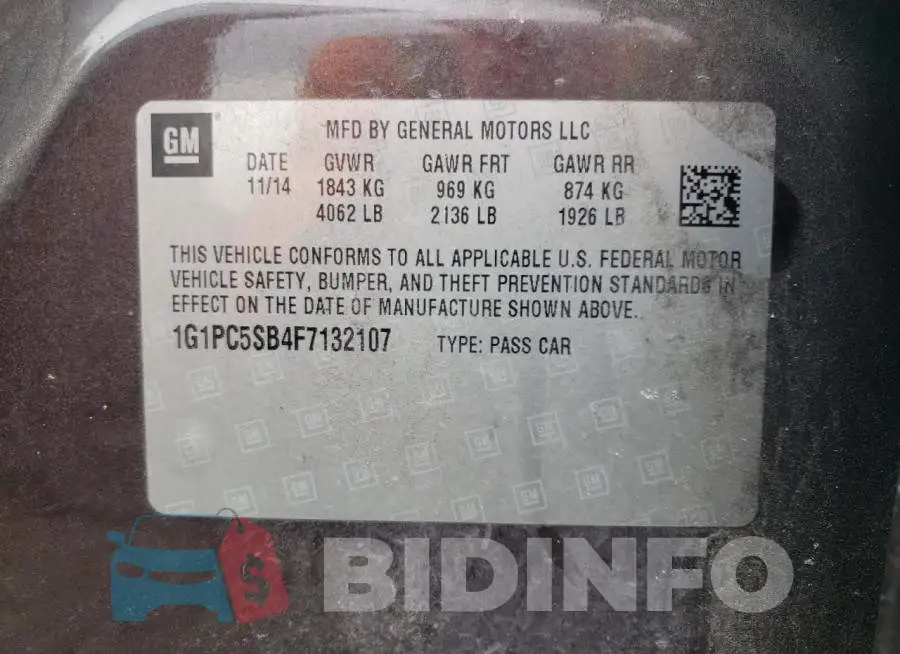 1G1PC5SB4F7132107 Photo# 12