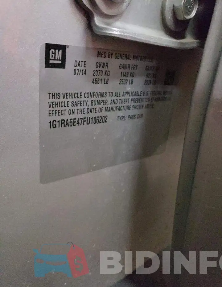 1G1RA6E47FU106202 Photo# 12