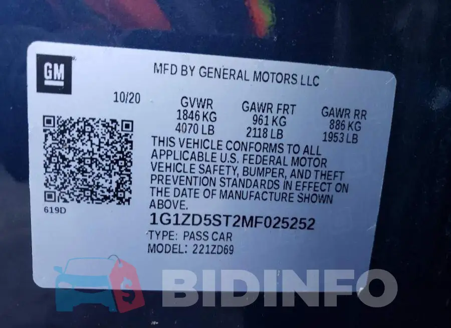 1G1ZD5ST2MF025252 Photo# 13
