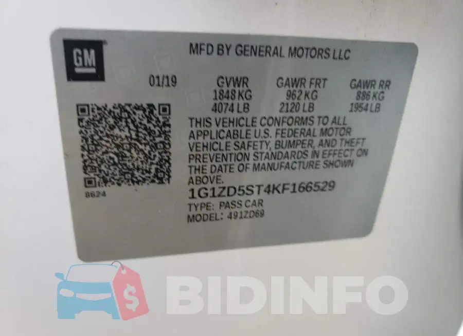 1G1ZD5ST4KF166529 Photo# 12