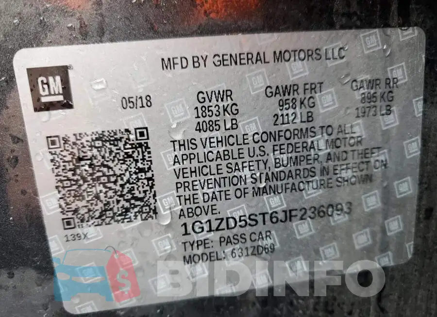 1G1ZD5ST6JF236093 Photo# 12