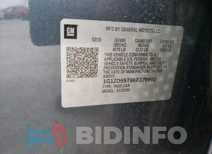 1G1ZD5ST6KF179993 Photo# 12
