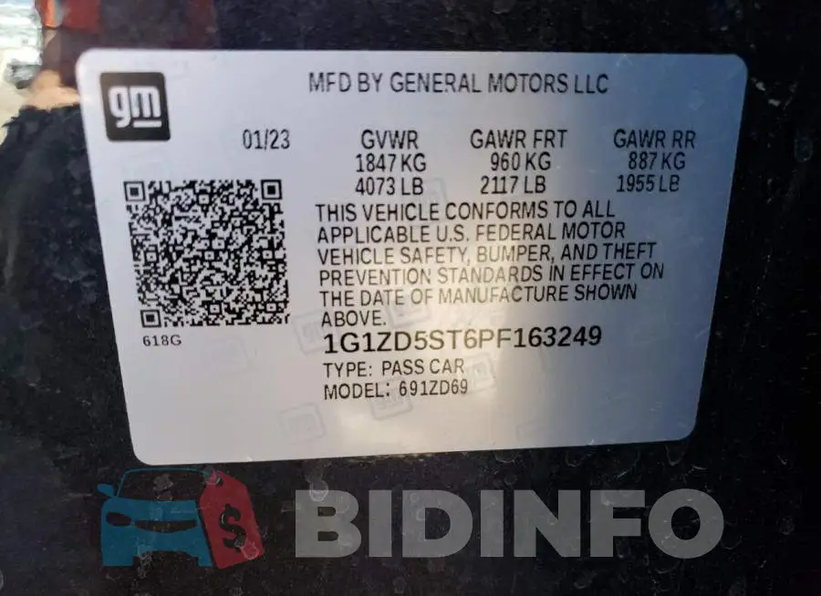 1G1ZD5ST6PF163249 Photo# 12