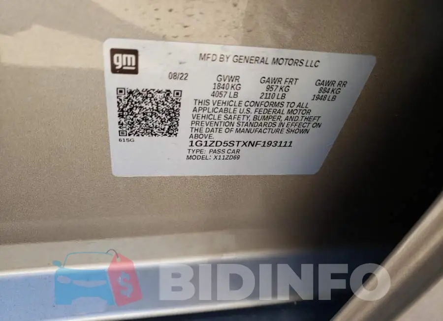 1G1ZD5STXNF193111 Photo# 12