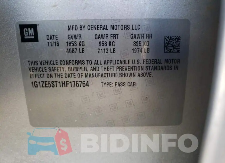 1G1ZE5ST1HF176764 Photo# 12