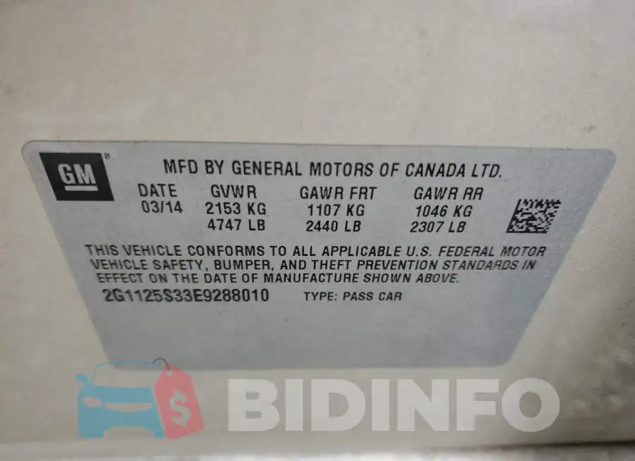 2G1125S33E9288010 Photo# 12
