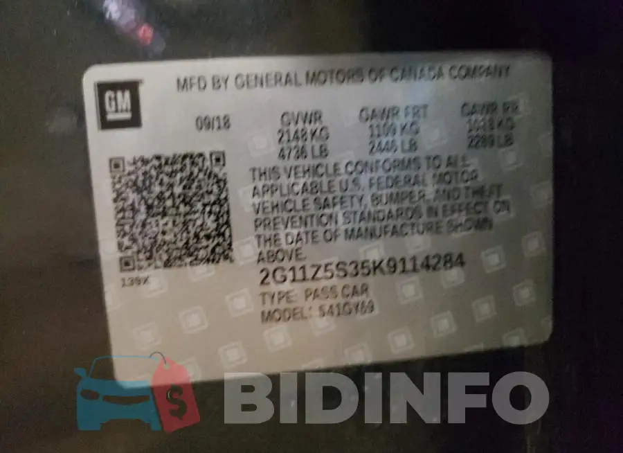 2G11Z5S35K9114284 Photo# 12