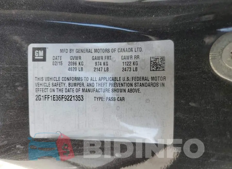 2G1FF1E36F9221353 Photo# 12