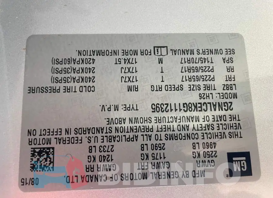 2GNALCEK8G1112395 Photo# 10
