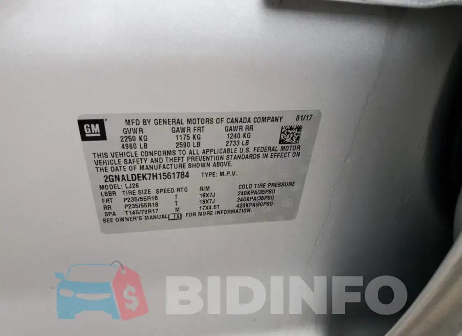 2GNALDEK7H1561784 Photo# 14