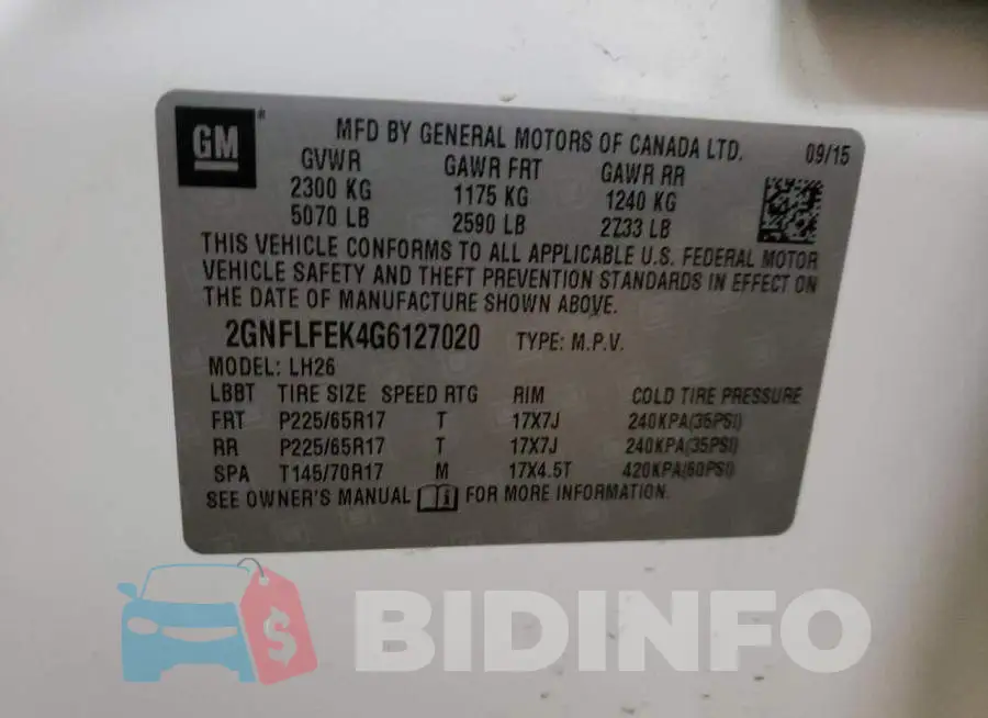 2GNFLFEK4G6127020 Photo# 13
