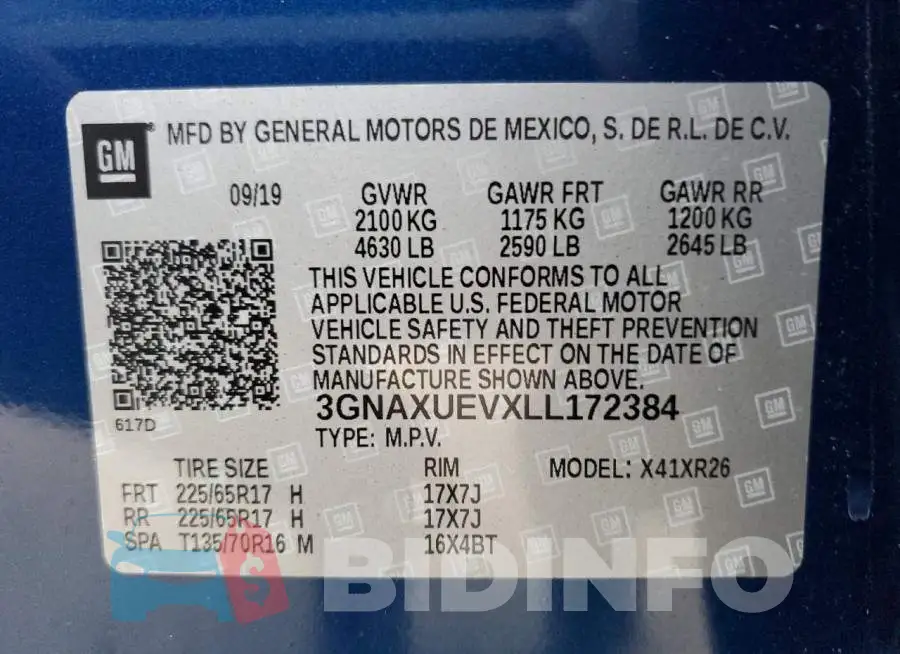3GNAXUEVXLL172384 Photo# 13