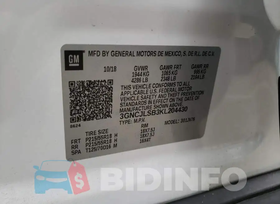 3GNCJLSB3KL204430 Photo# 13
