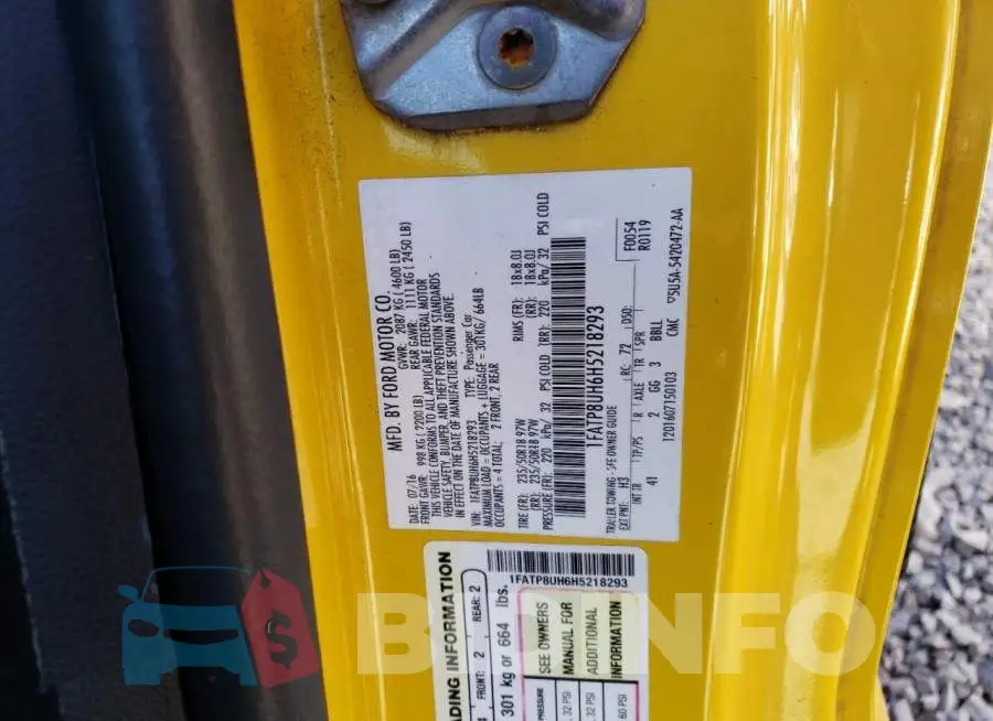 1FATP8UH6H5218293 Photo# 12