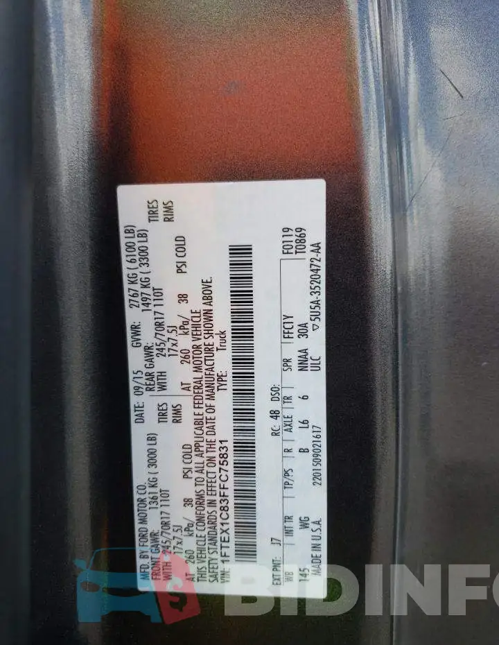 1FTEX1C83FFC75831 Photo# 12