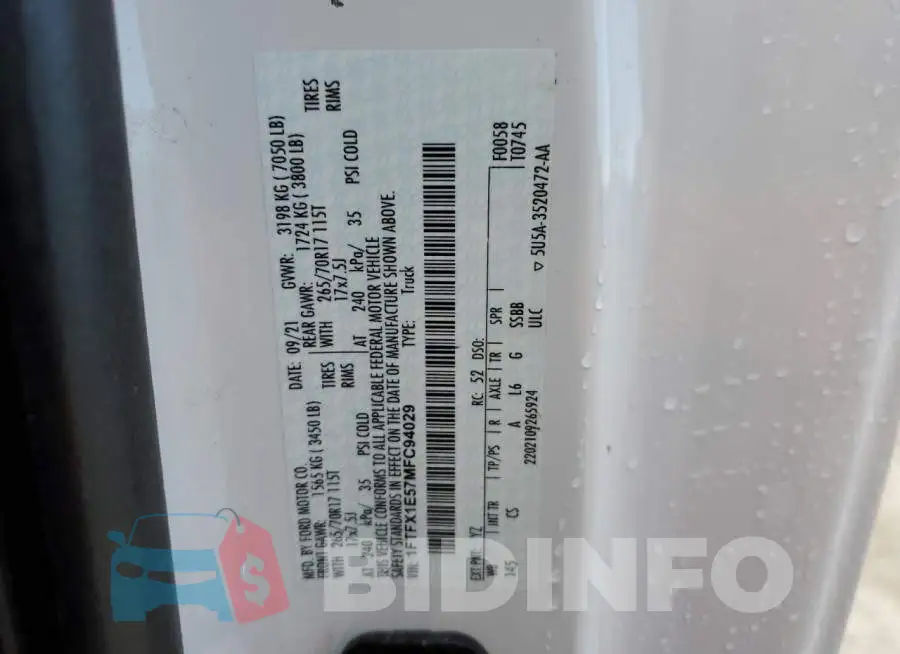1FTFX1E57MFC94029 Photo# 12