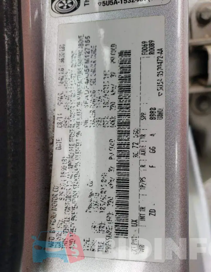 3FADP4AJ5FM127155 Photo# 12