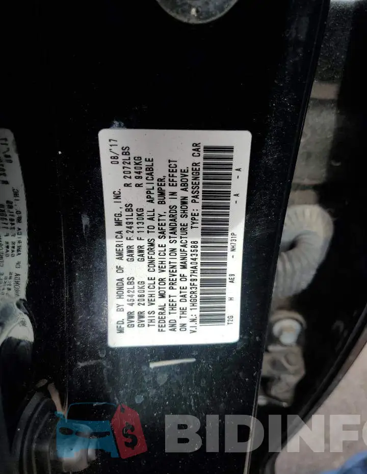 1HGCR3F97HA043588 Photo# 12