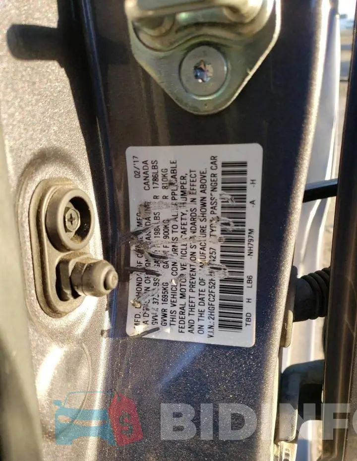 2HGFC2F52HH524257 Photo# 12
