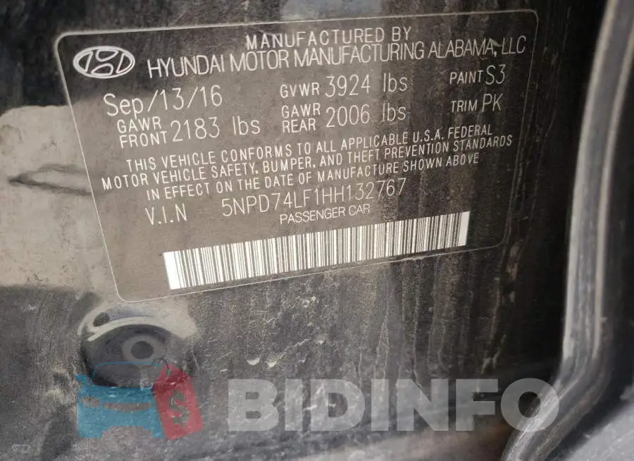 5NPD74LF1HH132767 Photo# 12