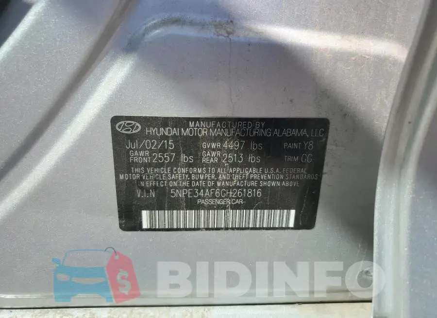 5NPE34AF6GH261816 Photo# 12