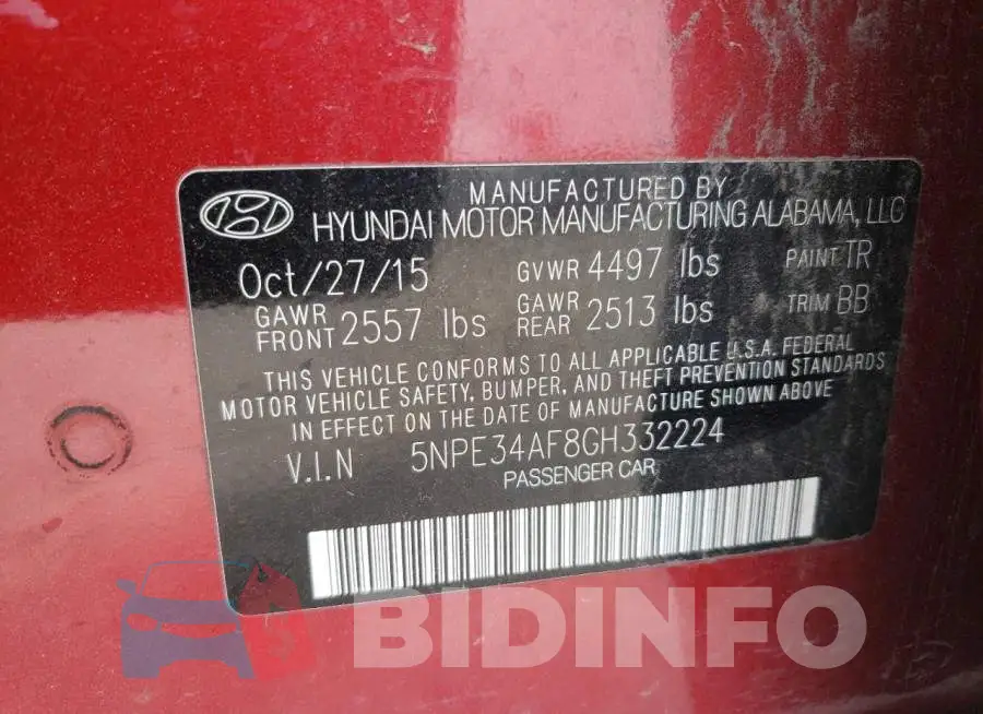 5NPE34AF8GH332224 Photo# 13