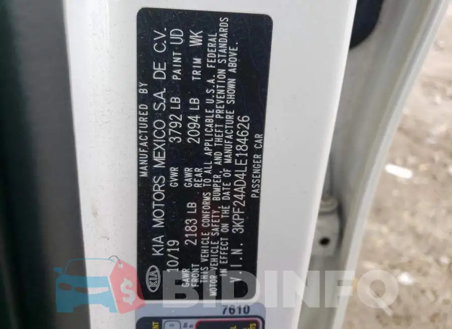 3KPF24AD4LE184626 Photo# 13