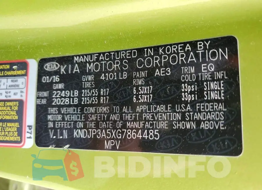 KNDJP3A5XG7864485 Photo# 12