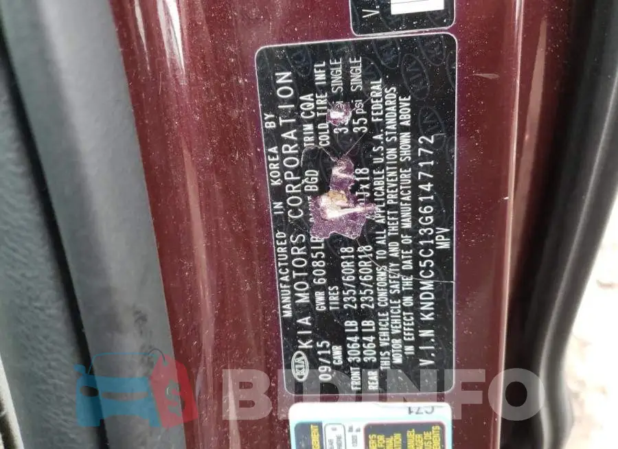 KNDMC5C13G6147172 Photo# 13
