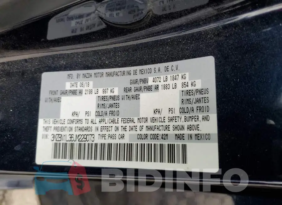 3MZBN1L36JM229073 Photo# 12