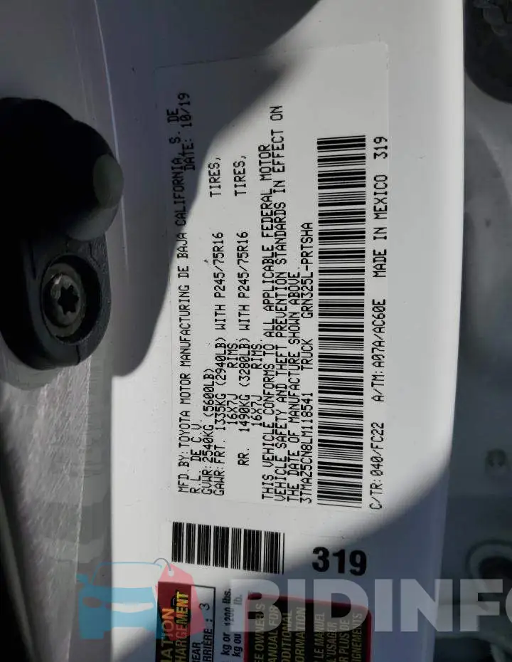 3TMAZ5CN8LM118541 Photo# 12