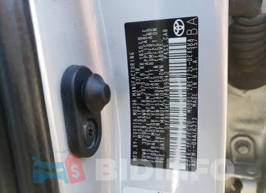 5YFBURHE7JP809942 Photo# 12