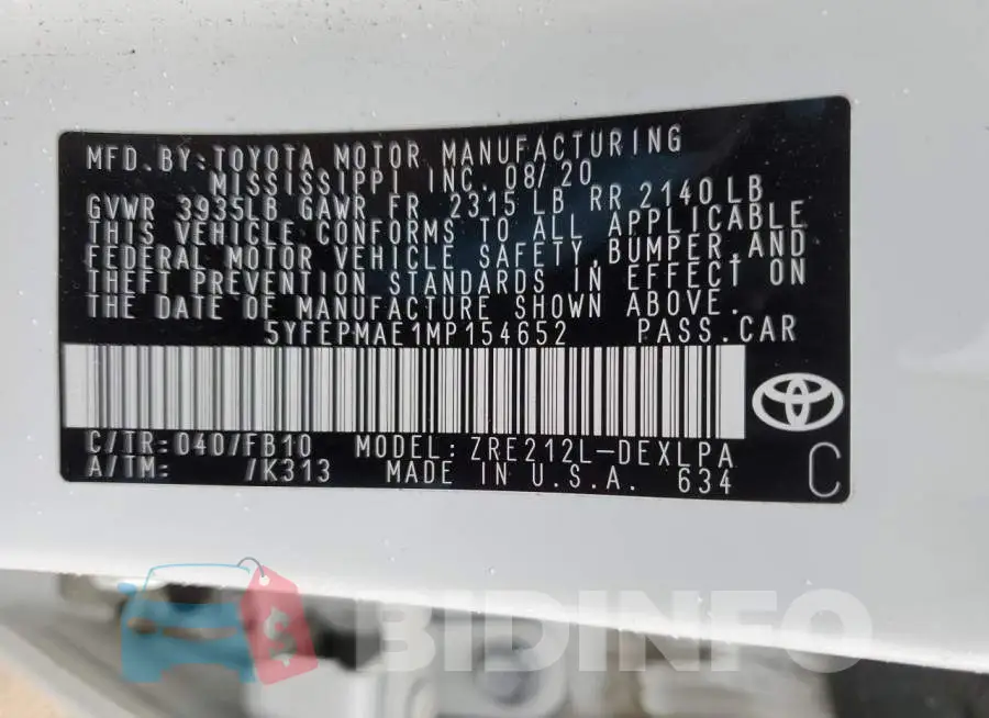 5YFEPMAE1MP154652 Photo# 12