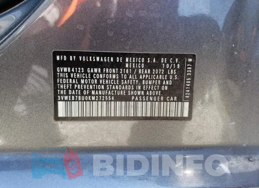 3VWEB7BU0KM272554 Photo# 12
