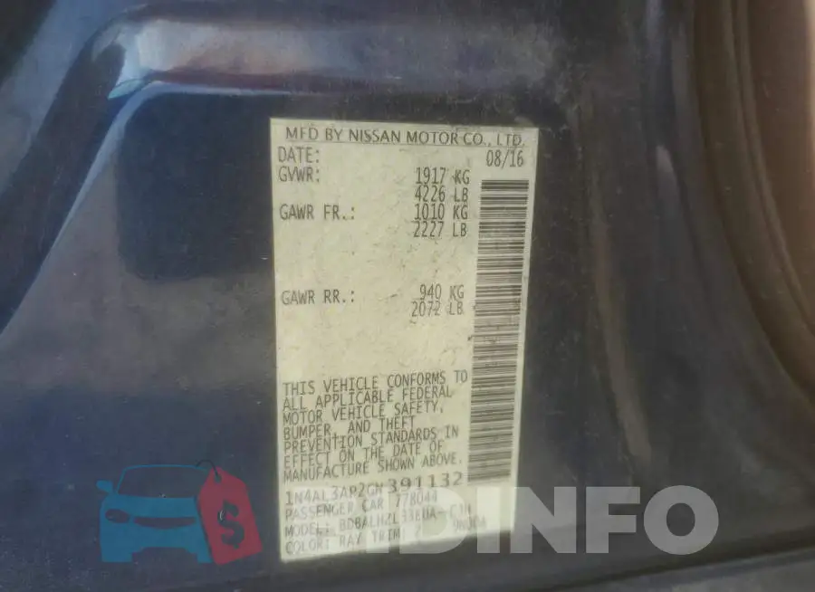 1N4AL3AP2GN391132 Photo# 13